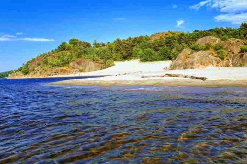 Idyllisk Lite Anneks Med Enestaende Uteplass Larvik Exterior foto